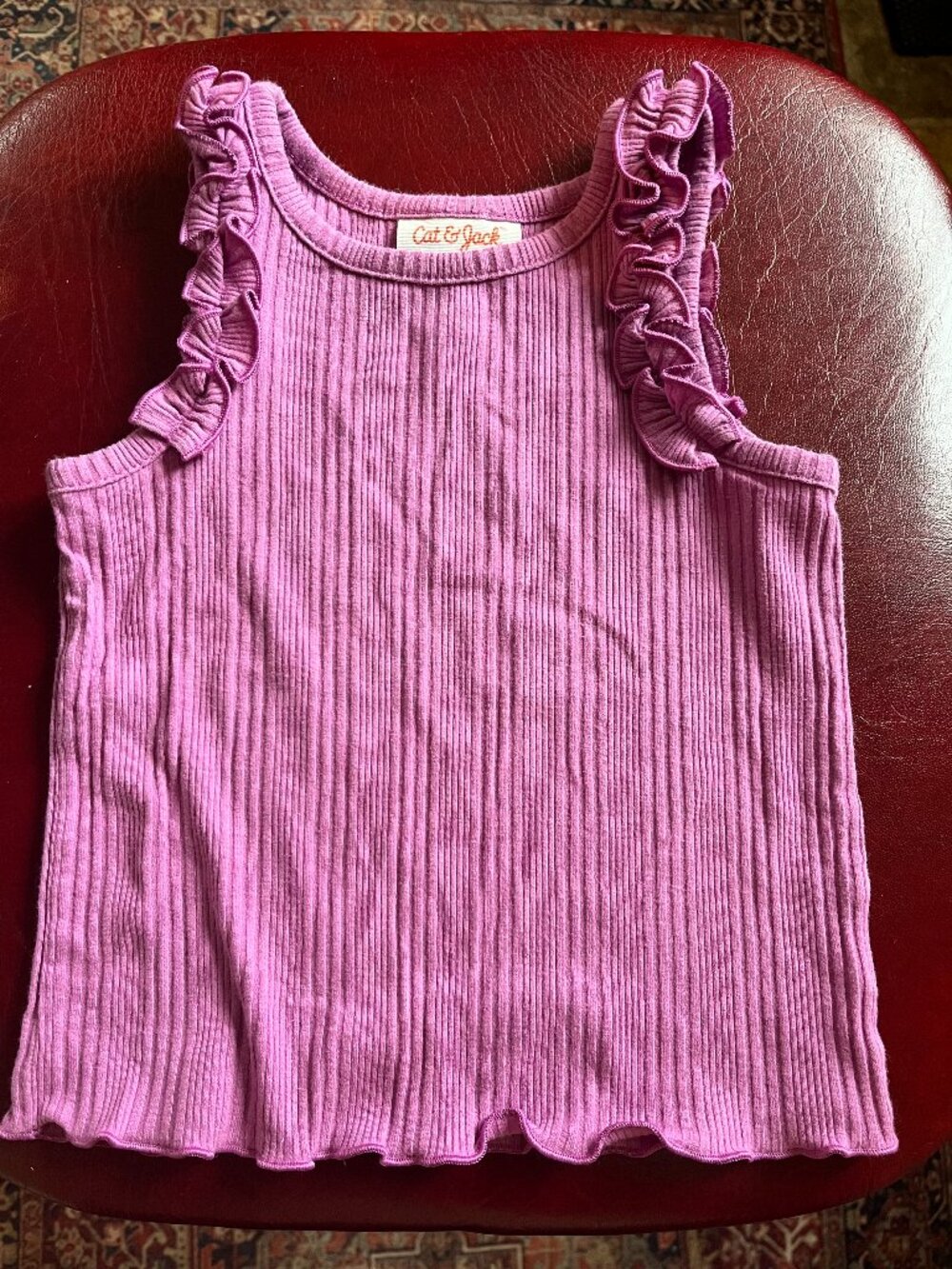 Lilac Purple Tank with Ruffles - size 18M